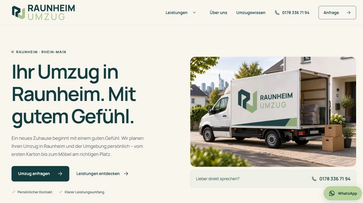 Projektansicht RAUNHEIM UMZUG