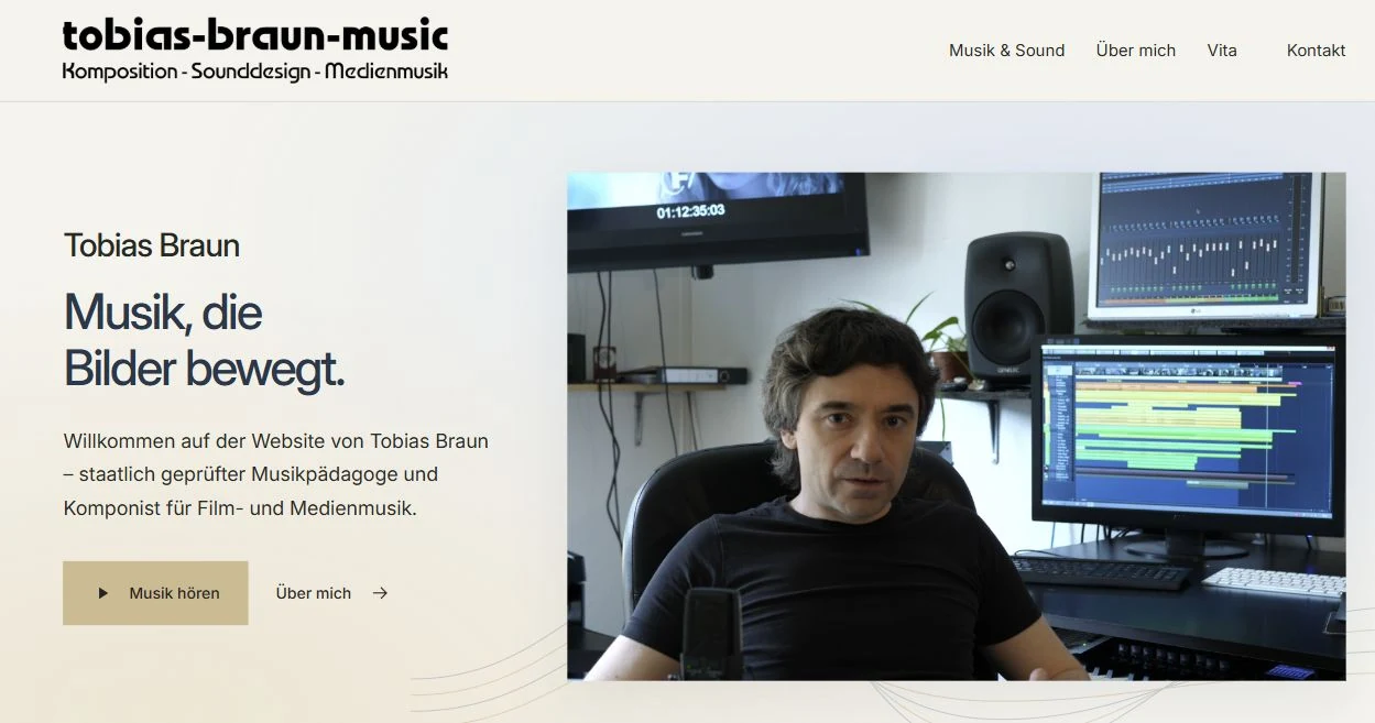 Projektansicht TOBIAS BRAUN MUSIC